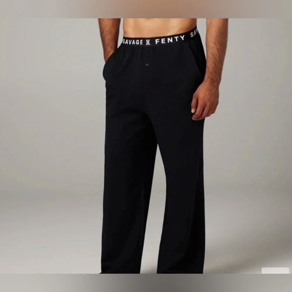 NWT Men’s‎ SAVAGE X FENTY FRENCH TERRY SLEEP PANT Black Loungewear Size XXXXL.